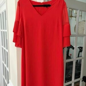 Sam Edelman Vibrant Pleated Sleeve Shift Dress